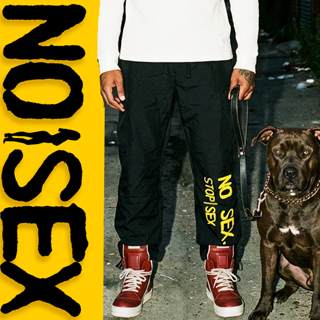 STOP SEX TRACK PANTS